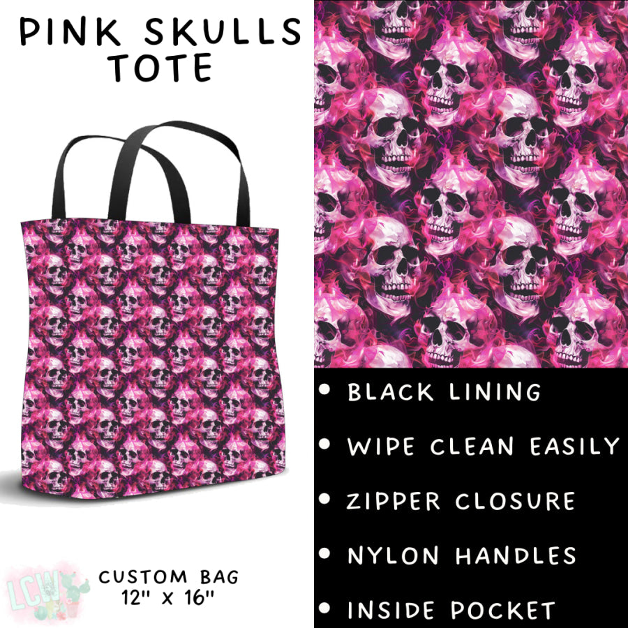 Preorder Custom Styles - Pink Skulls - Closes 10 Mar - ETA early Jun 2025 Leggings