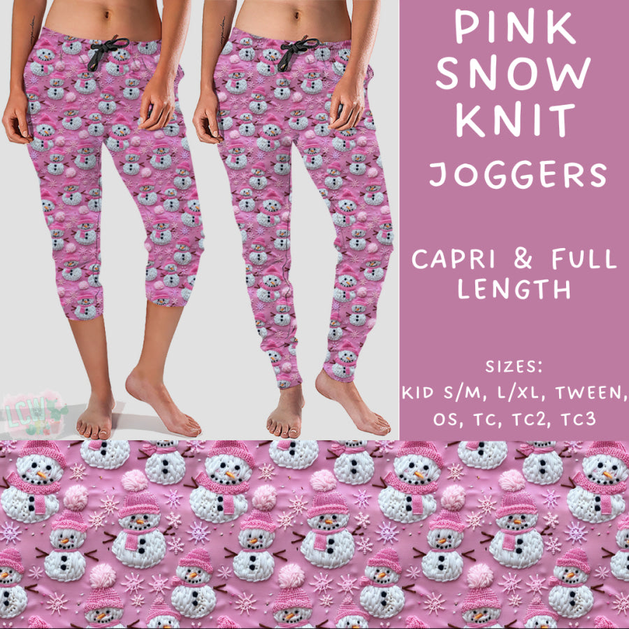 Preorder Custom Styles - Pink Snow Knit - Closes 31 Oct - ETA early Jan 2025 Leggings