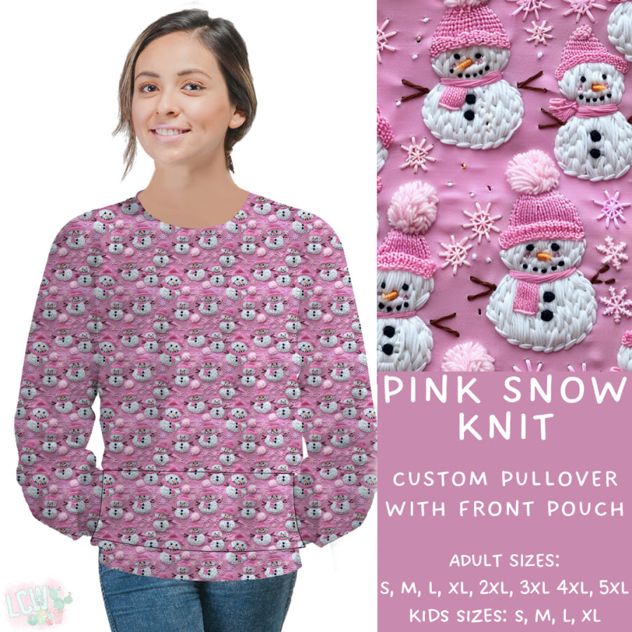 Preorder Custom Styles - Pink Snow Knit - Closes 31 Oct - ETA early Jan 2025 Leggings