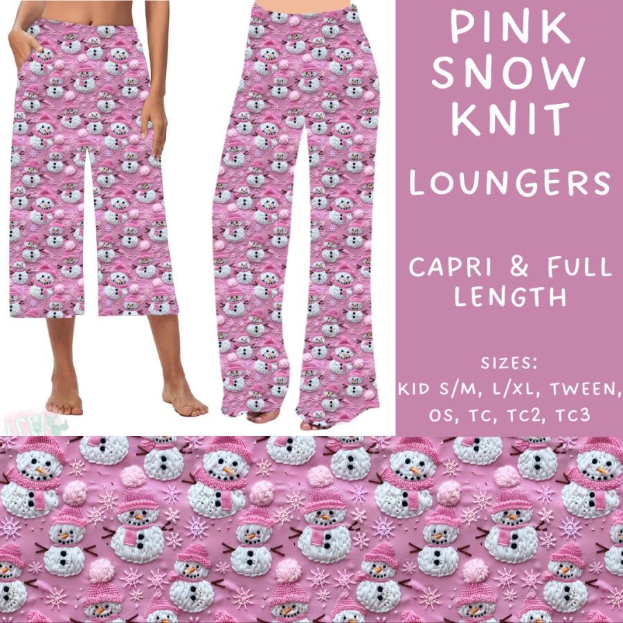 Preorder Custom Styles - Pink Snow Knit - Closes 31 Oct - ETA early Jan 2025 Leggings