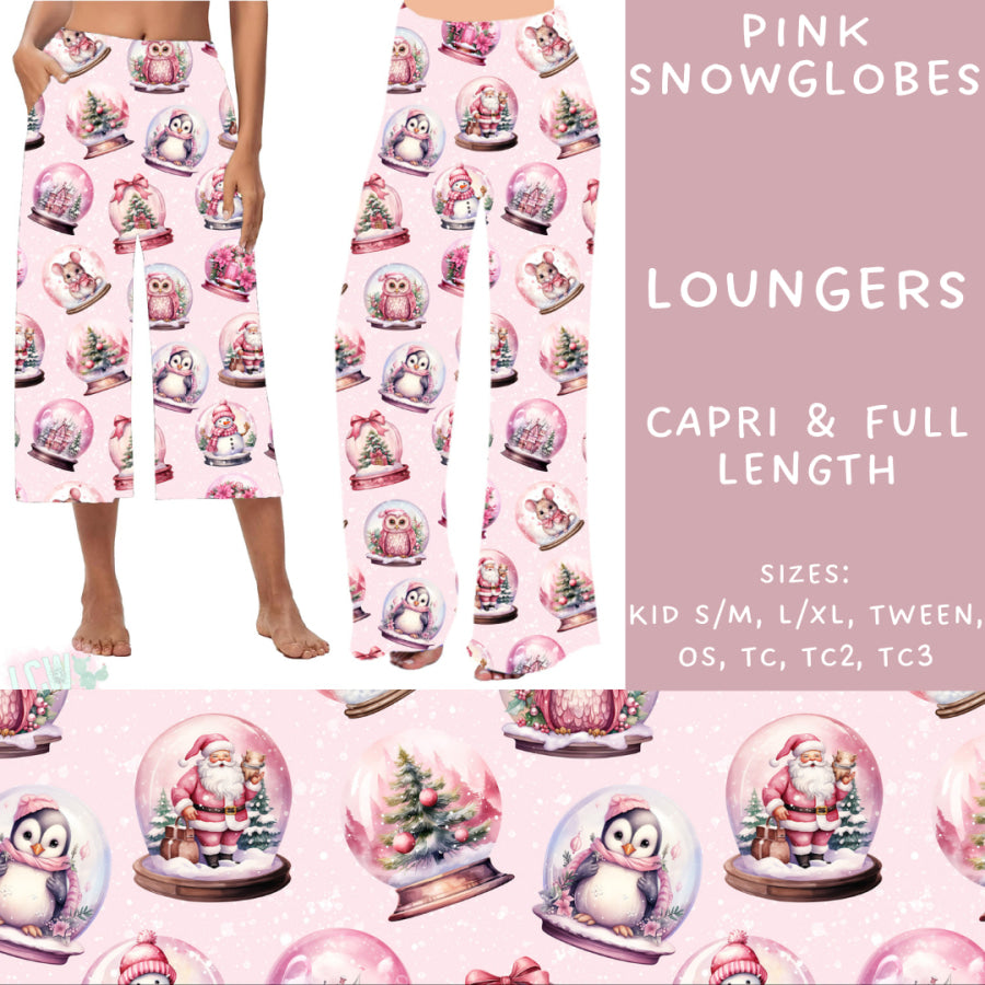 Preorder Custom Styles - Pink Snowglobes - Closes 31 Oct - ETA early Jan 2025 Leggings