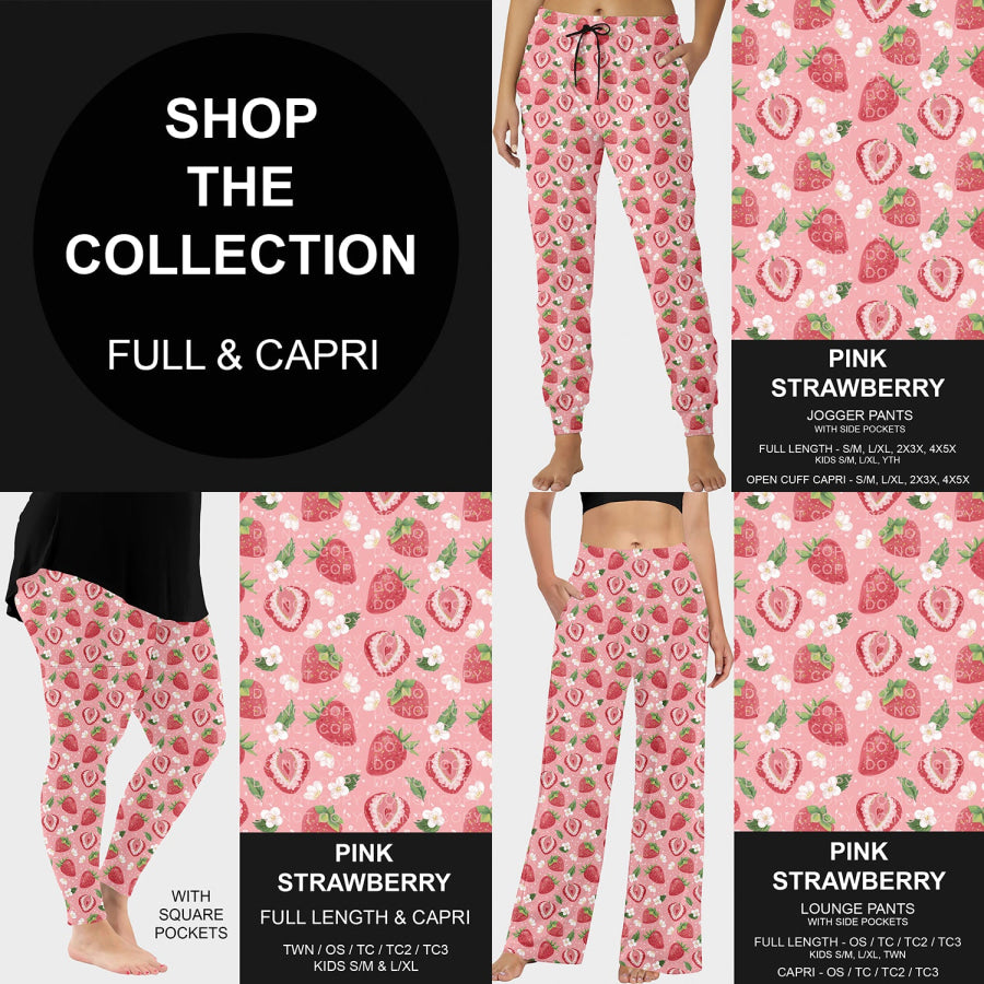 PREORDER Custom Styles - Pink Strawberry - Closes 20 May - ETA late Aug 2025 Loungewear