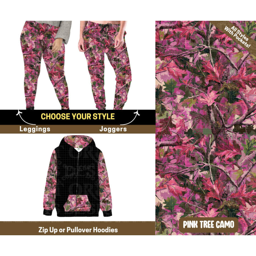 Preorder Custom Styles Pink Tree Camo Closes 12 Sep ETA mid Jan 2026 Leggings