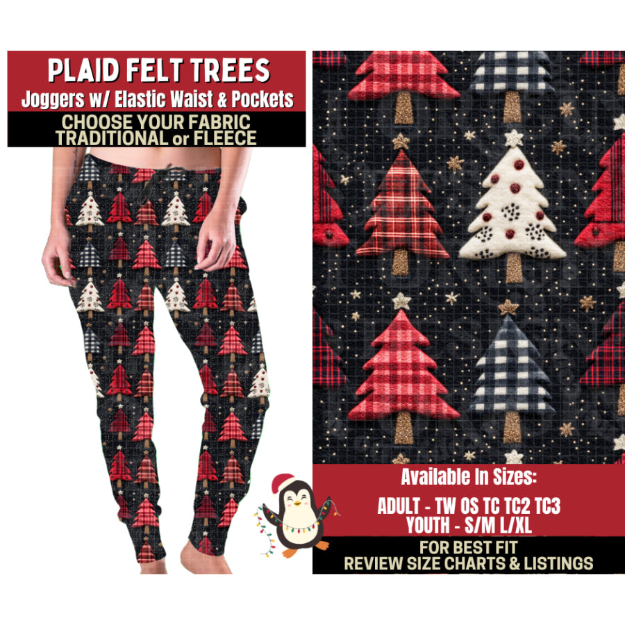 Preorder Custom Styles Plaid Felt Trees Closes 4 Sep ETA early Jan 2026 Leggings