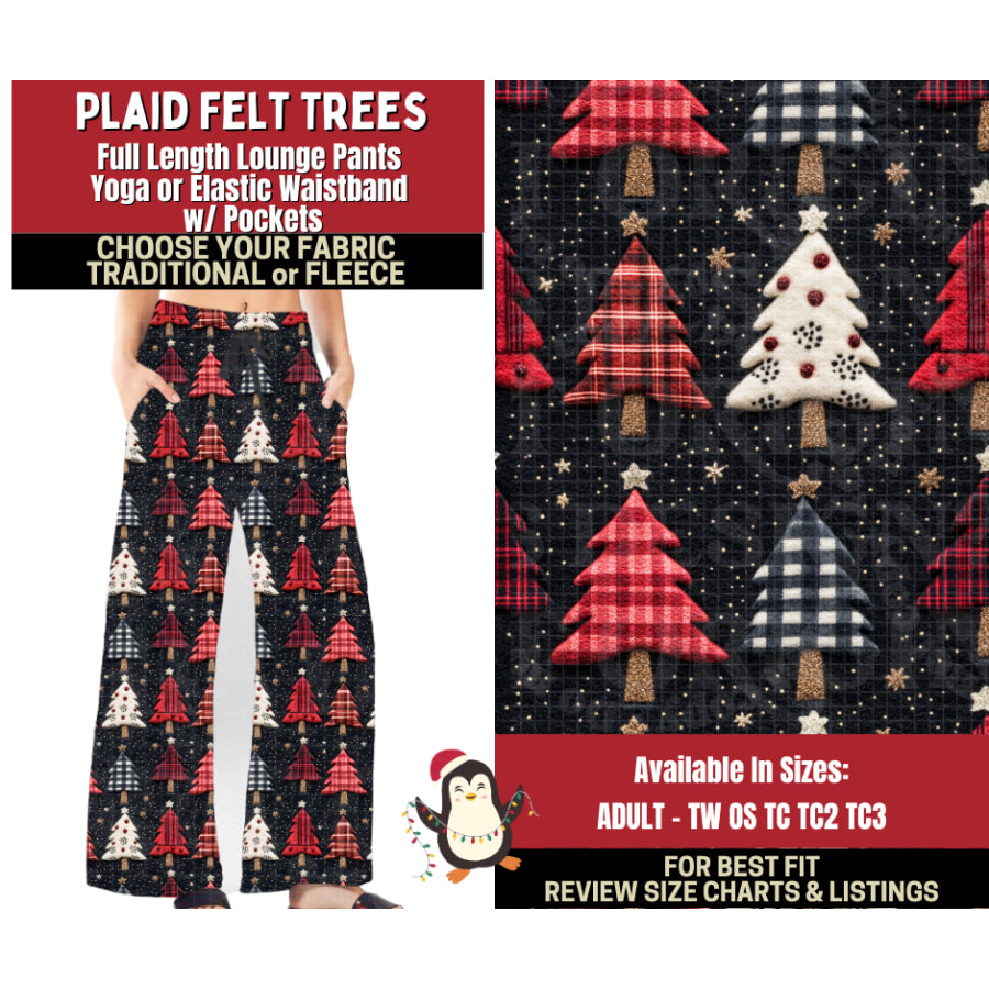 Preorder Custom Styles Plaid Felt Trees Closes 4 Sep ETA early Jan 2026 Leggings