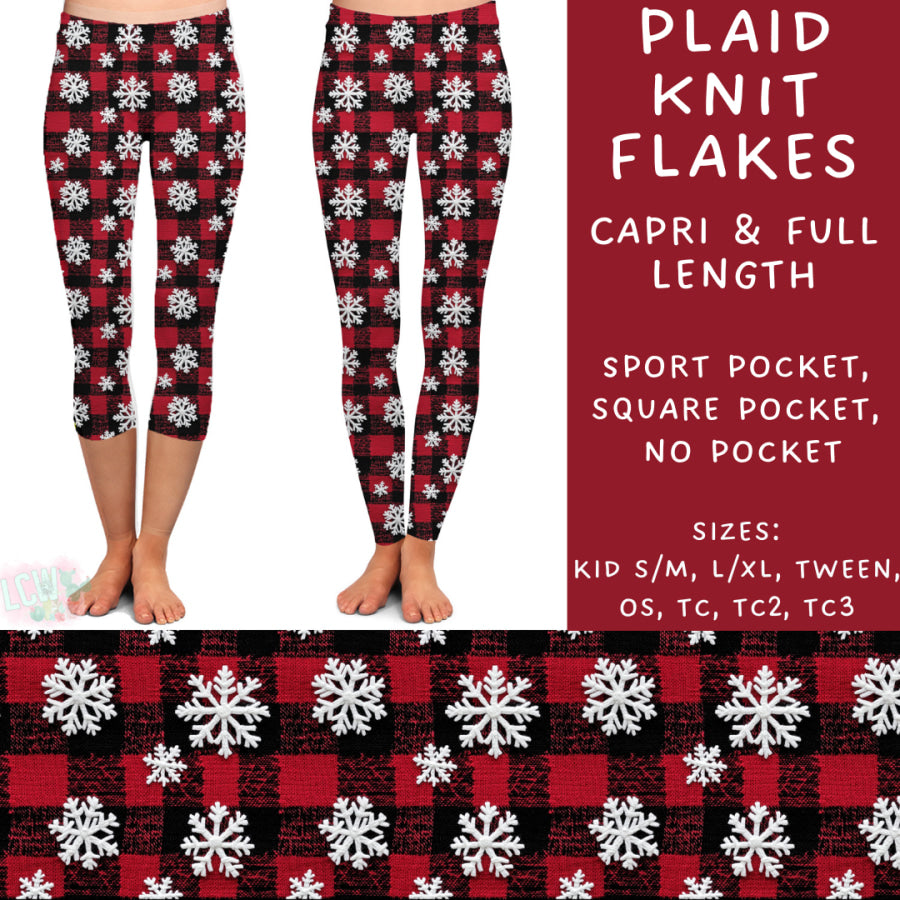 Preorder Custom Styles - Plaid Knit Flakes - Closes 31 Oct - ETA early Jan 2025 Leggings