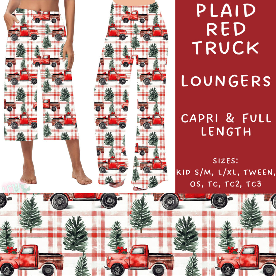 Preorder Custom Styles - Plaid Red Truck - Closes 31 Oct - ETA early Jan 2025 Leggings