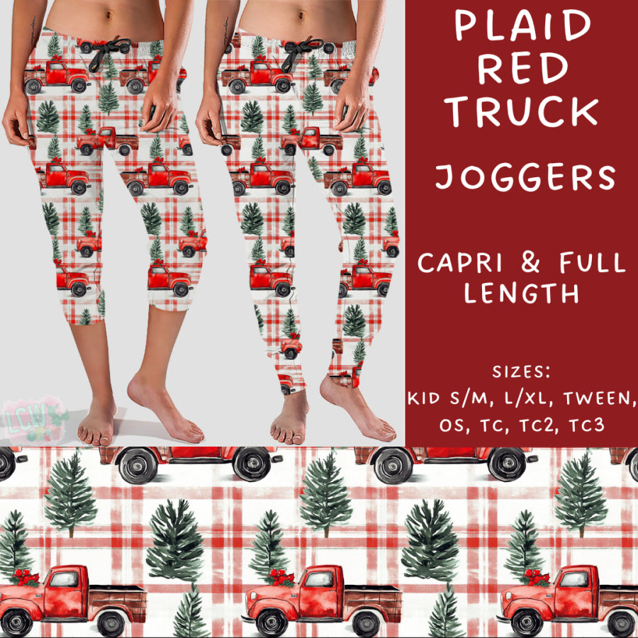 Preorder Custom Styles - Plaid Red Truck - Closes 31 Oct - ETA early Jan 2025 Leggings