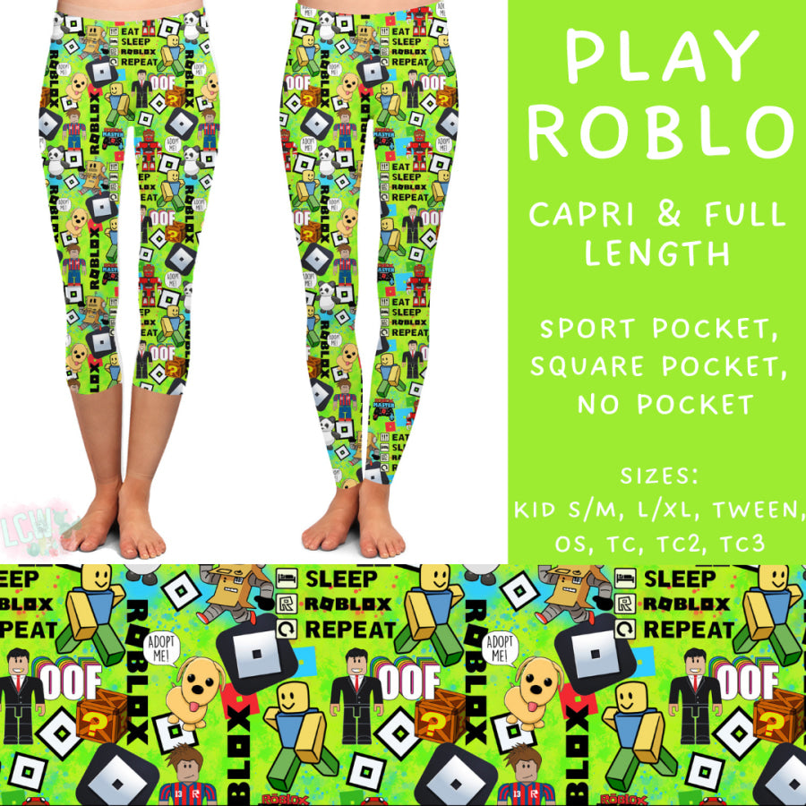 Preorder Custom Styles - Play Roblo - Closes 29 Jan - ETA late Apr 2025 Leggings