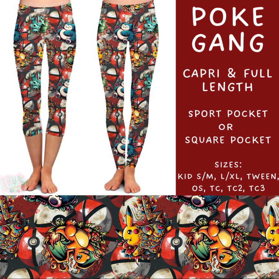 Preorder Custom Styles - Poke Gang - Closes 10 Mar - ETA early Jun 2025 Leggings