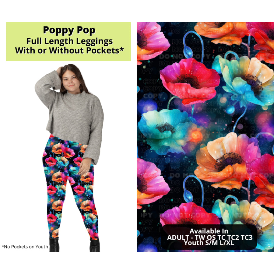 Preorder Custom Styles - Poppy Pop - Closes 24 Mar - ETA late Jun 2025 Leggings