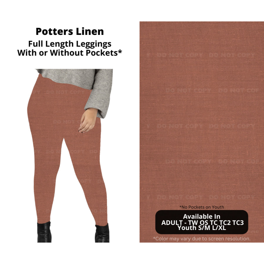 PREORDER Custom Styles - Potters Linen - Closes 8 Jan - ETA late Apr 2025 Leggings