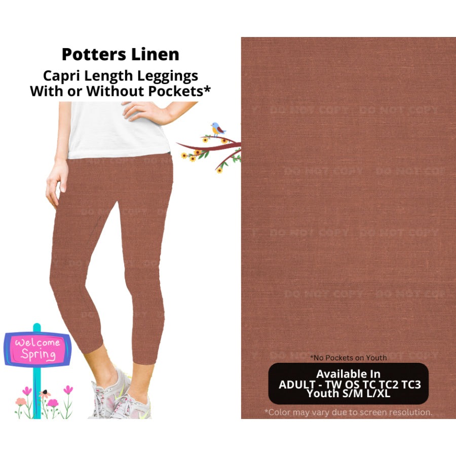 PREORDER Custom Styles - Potters Linen - Closes 8 Jan - ETA late Apr 2025 Leggings