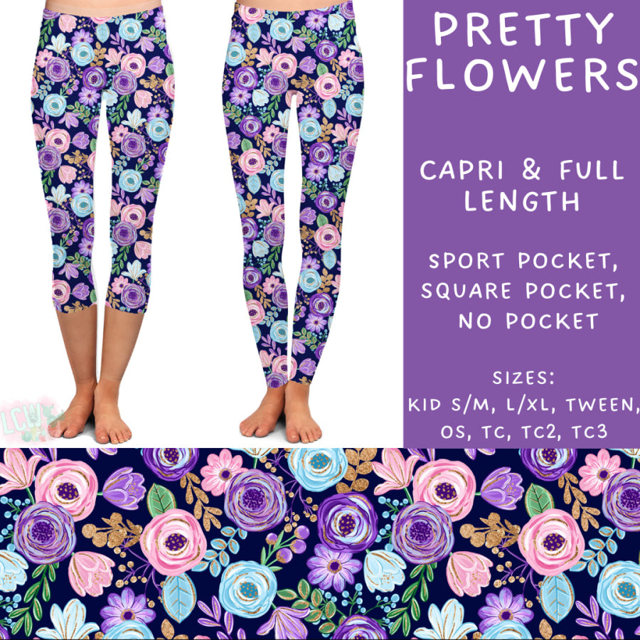 Preorder Custom Styles - Pretty Flowers - Closes 22 Jan - ETA late Apr 2025 Leggings