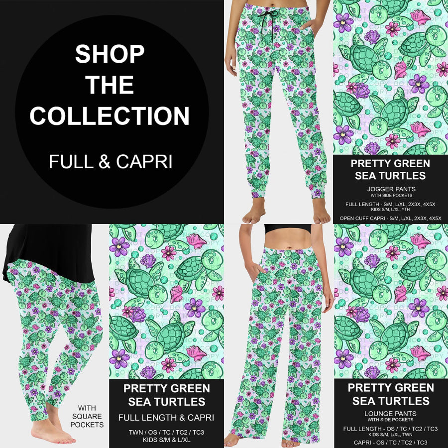 PREORDER Custom Styles - Pretty Green Sea Turtles - Closes 13 May - ETA early Aug 2025 Loungewear