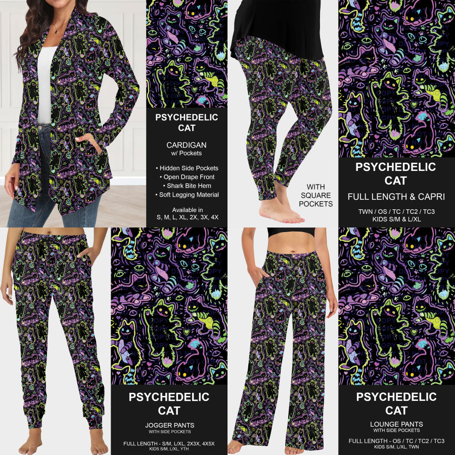 Preorder Custom Styles - Psychedelic Cat - Closes 23 Sep - ETA late Dec 2025 Loungewear