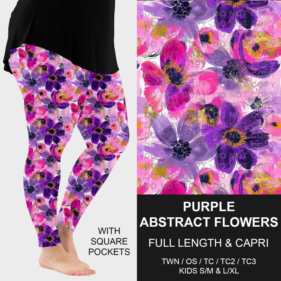 PREORDER Custom Styles - Purple Abstract Flowers - Closes 20 May - ETA late Aug 2025 Loungewear