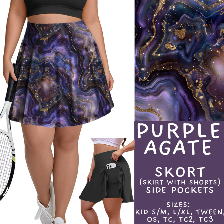 Preorder Custom Styles - Purple Agate - Closes 17 Nov - ETA early Feb 2026 Leggings