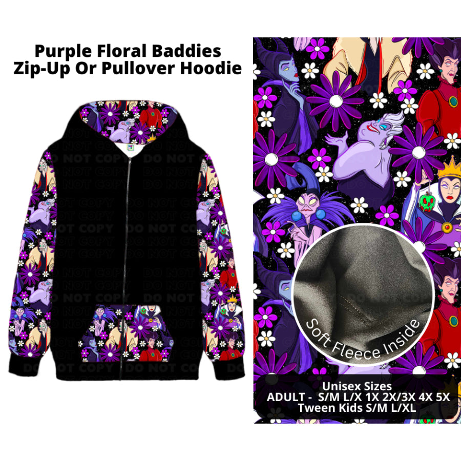 PREORDER Custom Styles - Purple Floral Baddies - Closes 21 Nov - ETA late Feb 2025 Leggings