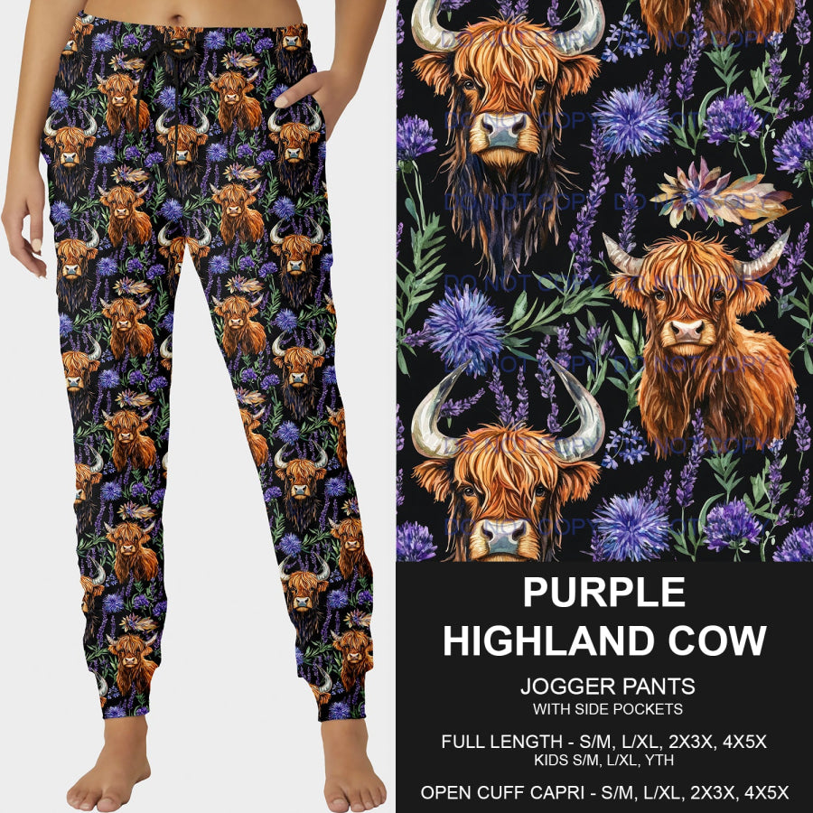 PREORDER Custom Styles - Purple Highland Cow - Closes 25 Mar - ETA late Jun 2025 Loungewear