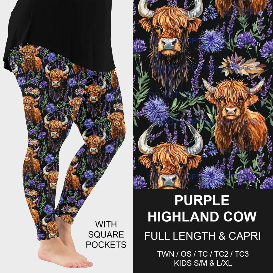 PREORDER Custom Styles - Purple Highland Cow - Closes 25 Mar - ETA late Jun 2025 Loungewear