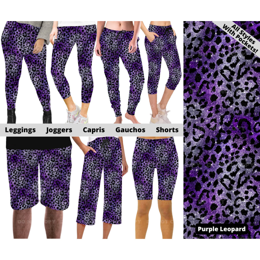 Preorder Custom Styles - Purple Leopard - Closes 17 Mar - ETA late Jun 2025 Leggings