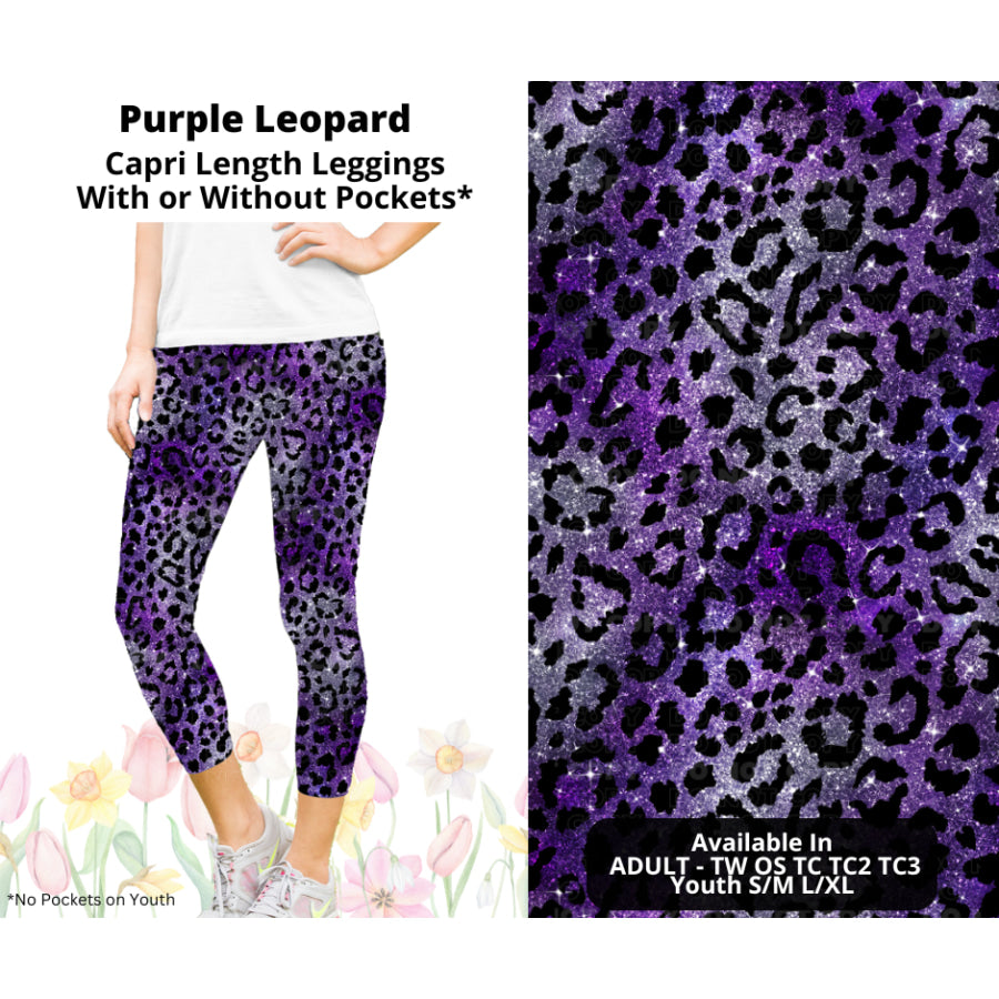 Preorder Custom Styles - Purple Leopard - Closes 17 Mar - ETA late Jun 2025 Leggings