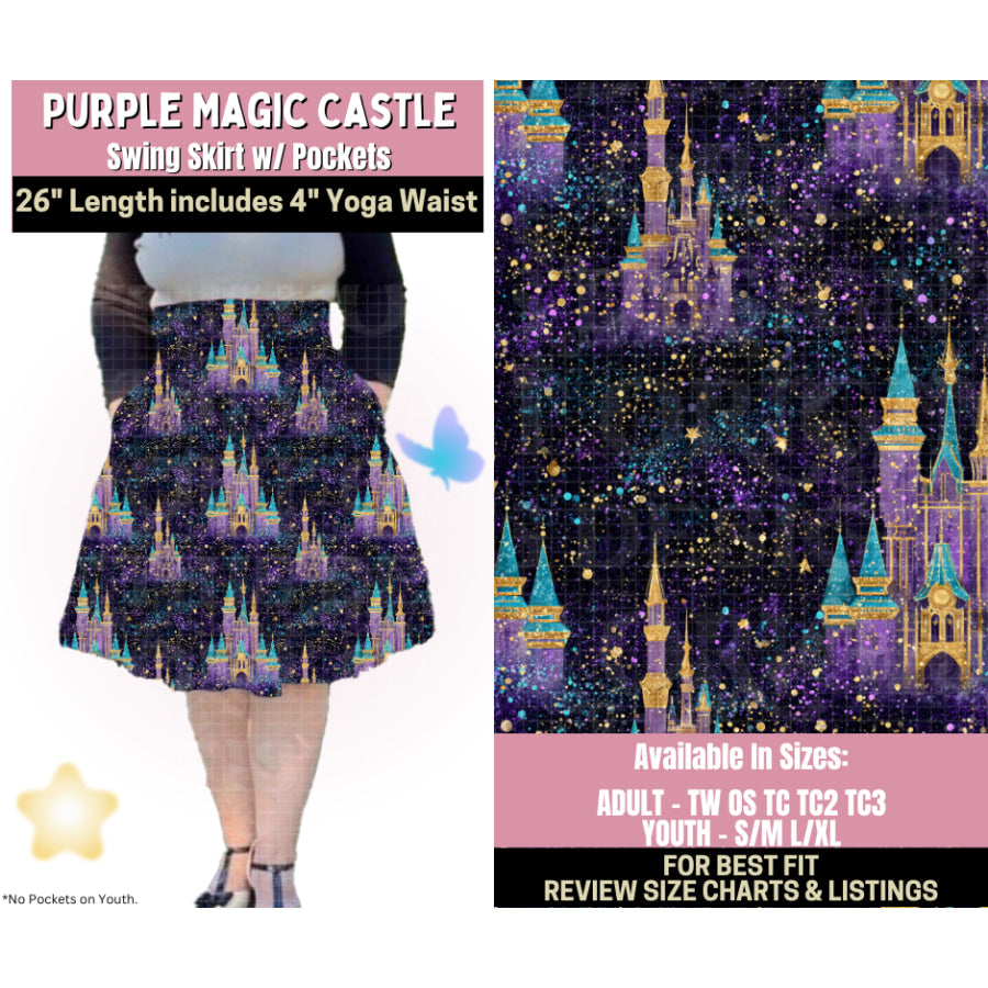 Preorder Custom Styles - Purple Magic Castle - Closes 25 Sep - ETA late Jan 2026 Leggings