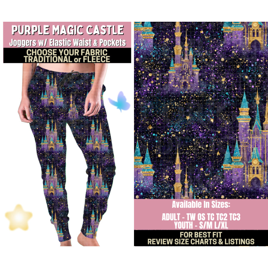 Preorder Custom Styles - Purple Magic Castle - Closes 25 Sep - ETA late Jan 2026 Leggings