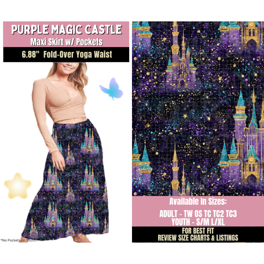 Preorder Custom Styles - Purple Magic Castle - Closes 25 Sep - ETA late Jan 2026 Leggings