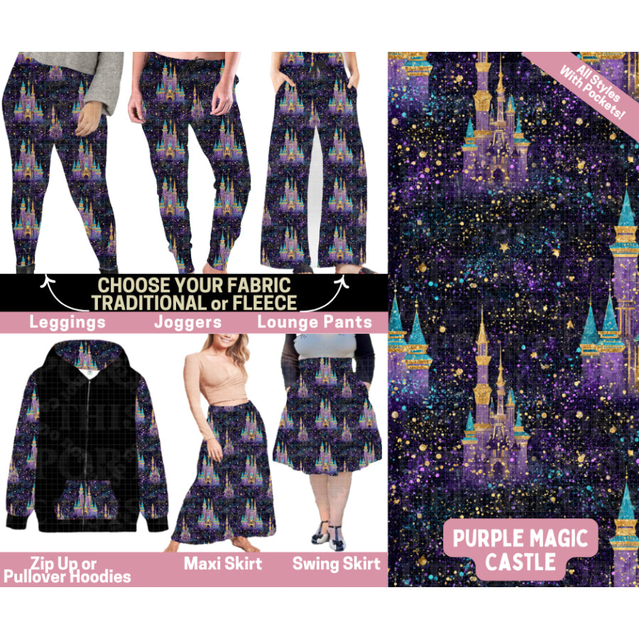 Preorder Custom Styles - Purple Magic Castle - Closes 25 Sep - ETA late Jan 2026 Leggings