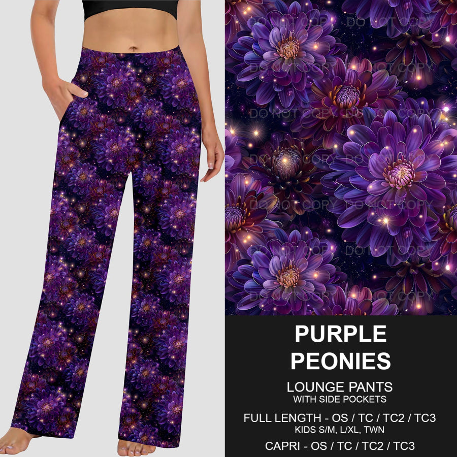 PREORDER Custom Styles - Purple Peonies - Closes 28 Jan - ETA late May 2025 Loungewear