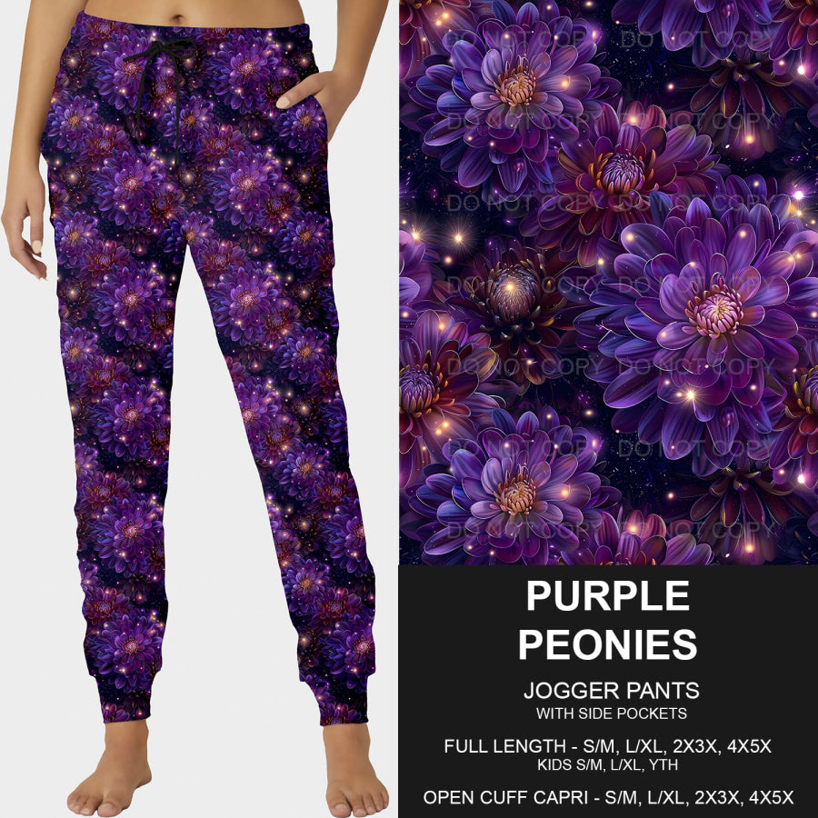 PREORDER Custom Styles - Purple Peonies - Closes 28 Jan - ETA late May 2025 Loungewear