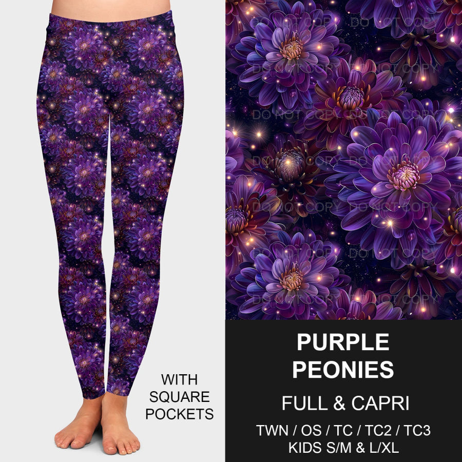 PREORDER Custom Styles - Purple Peonies - Closes 28 Jan - ETA late May 2025 Loungewear