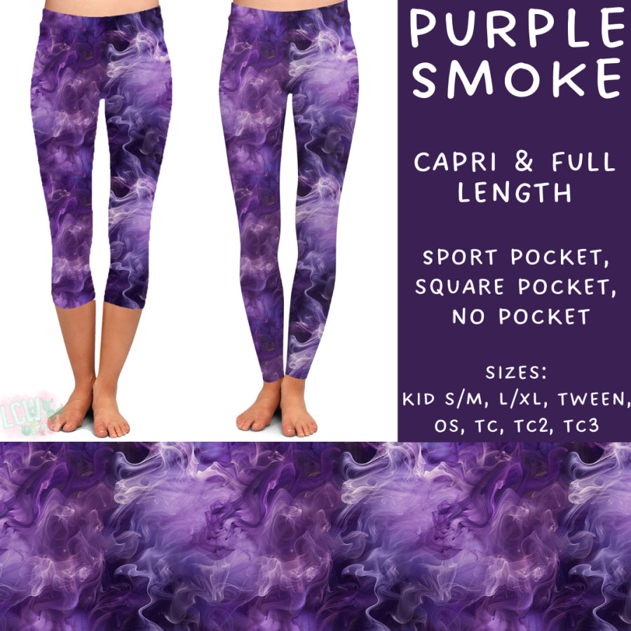 Preorder Custom Styles - Purple Smoke - Closes 20 Feb - ETA mid May 2025 Leggings