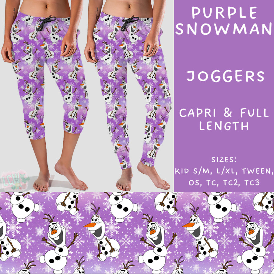 Preorder Custom Styles - Purple Snowman - Closes 31 Oct - ETA early Jan 2025 Leggings