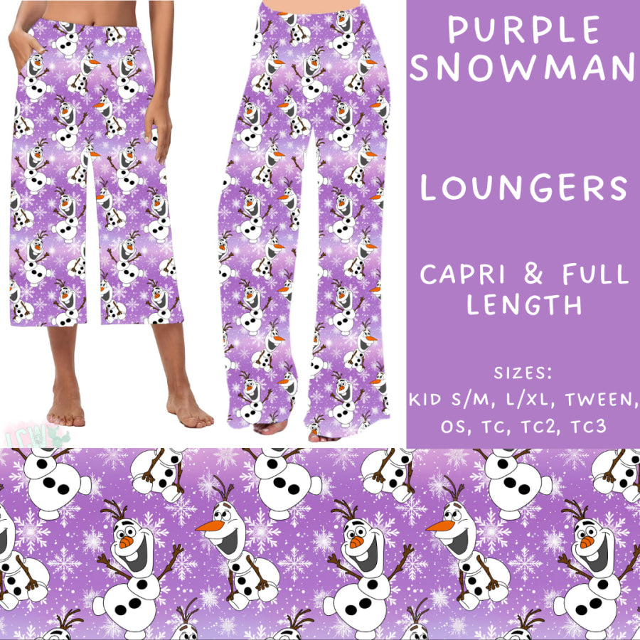 Preorder Custom Styles - Purple Snowman - Closes 31 Oct - ETA early Jan 2025 Leggings