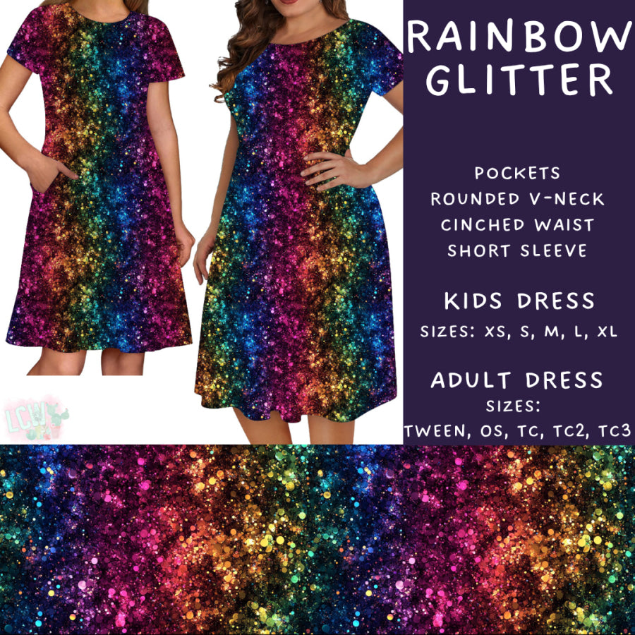 Preorder Custom Styles - Rainbow Glitter - Closes 29 May - ETA late Aug 2025 Leggings