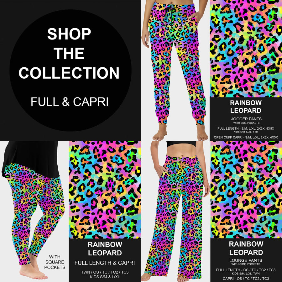 PREORDER Custom Styles - Rainbow Leopard - Closes 13 May - ETA early Aug 2025 Loungewear