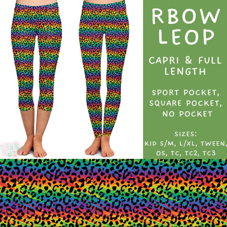 Preorder Custom Styles - Rainbow Leopard - Closes 22 Jan - ETA late Apr 2025 Leggings