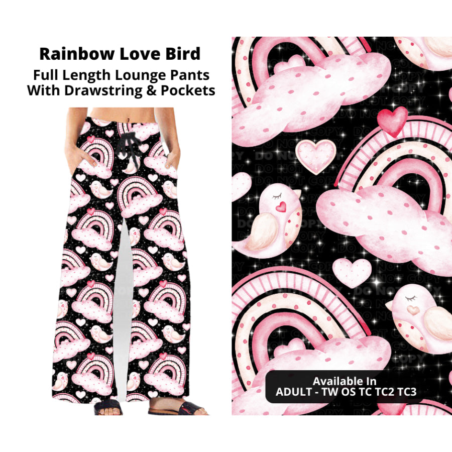 PREORDER Custom Styles - Rainbow Love Bird - Closes 28 Nov - ETA late Feb 2025 Leggings