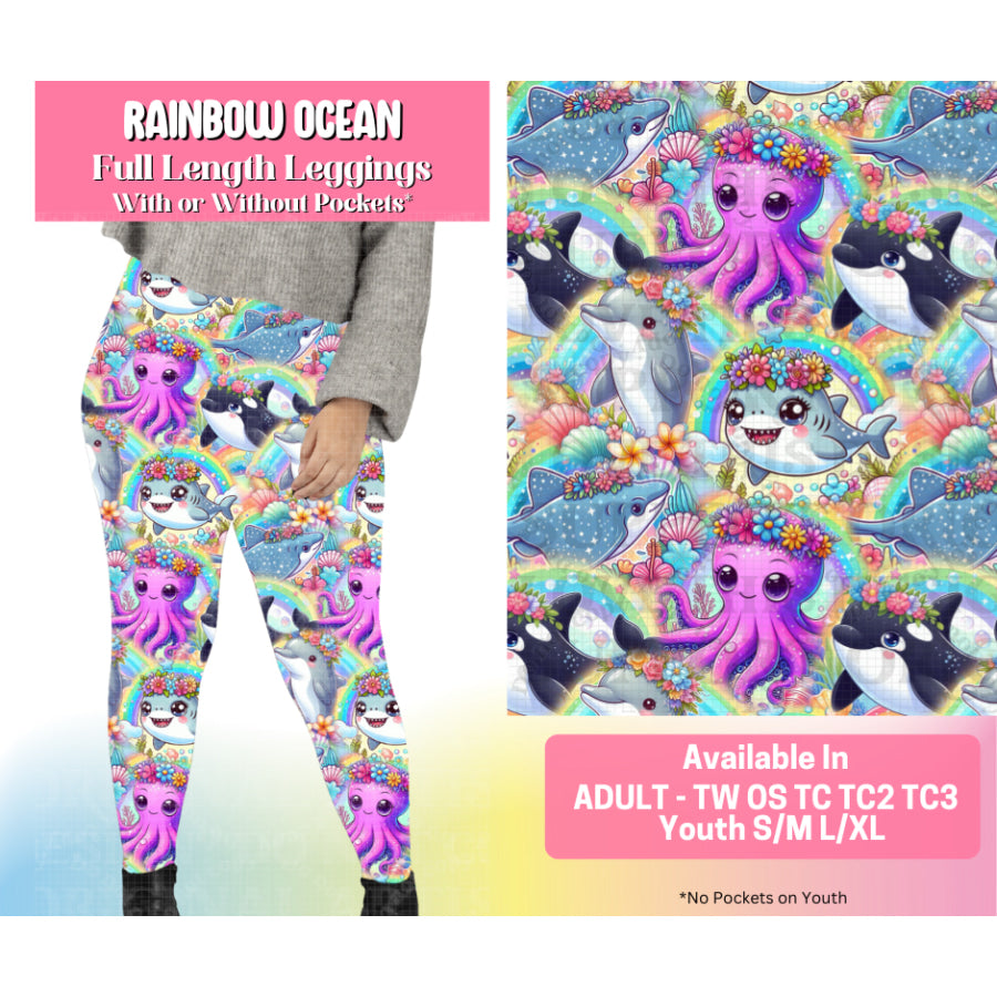 Preorder Custom Styles - Rainbow Ocean - 23 May - ETA early Sep 2025 Leggings