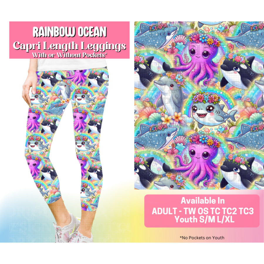 Preorder Custom Styles - Rainbow Ocean - 23 May - ETA early Sep 2025 Leggings