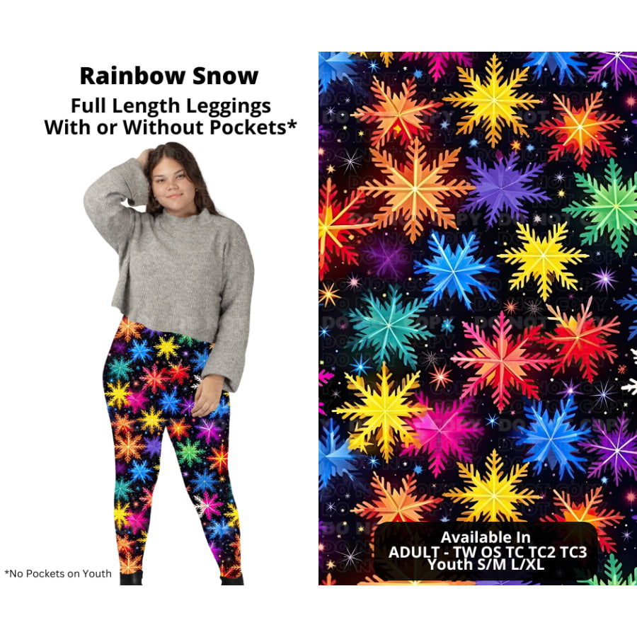 PREORDER Custom Styles - Rainbow Snow - Closes 14 Oct - ETA early Jan 2024 Leggings