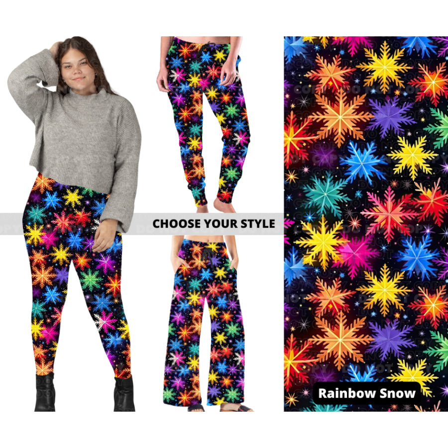 PREORDER Custom Styles - Rainbow Snow - Closes 14 Oct - ETA early Jan 2024 Leggings