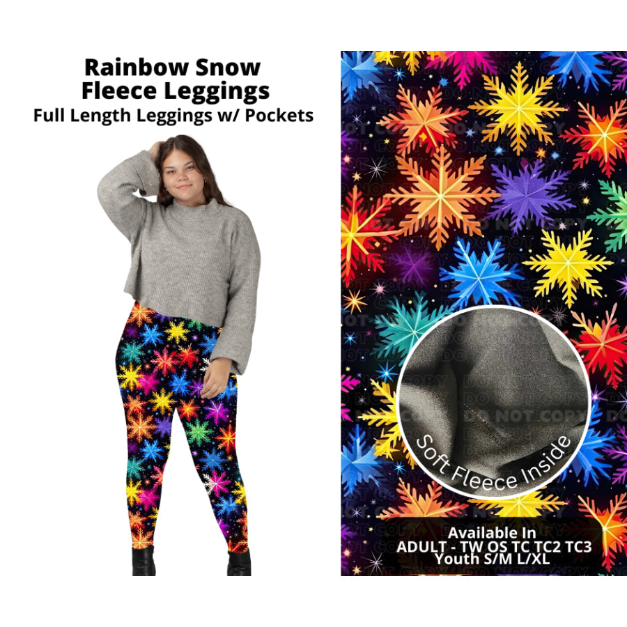 PREORDER Custom Styles - Rainbow Snow - Closes 14 Oct - ETA early Jan 2024 Leggings