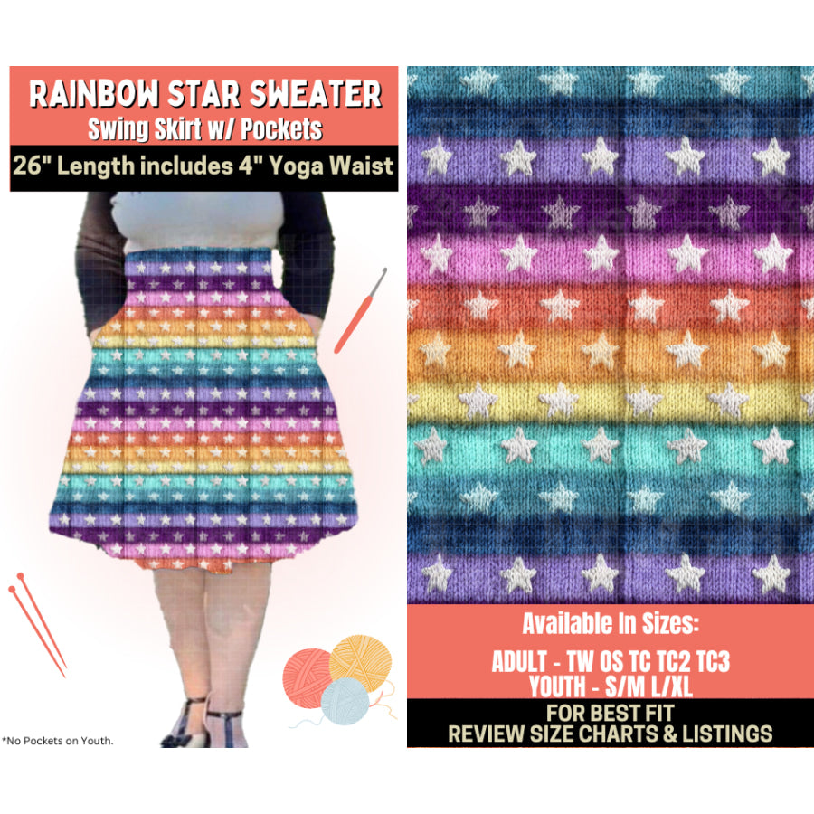 Preorder Custom Styles - Rainbow Star Sweater - Closes 1 Oct - ETA Early Feb 2026 Leggings