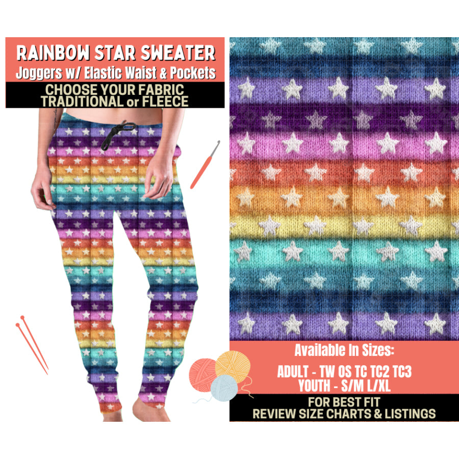 Preorder Custom Styles - Rainbow Star Sweater - Closes 1 Oct - ETA Early Feb 2026 Leggings