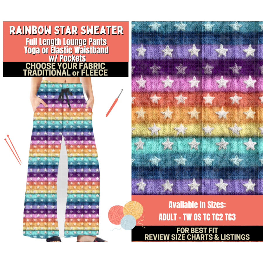 Preorder Custom Styles - Rainbow Star Sweater - Closes 1 Oct - ETA Early Feb 2026 Leggings