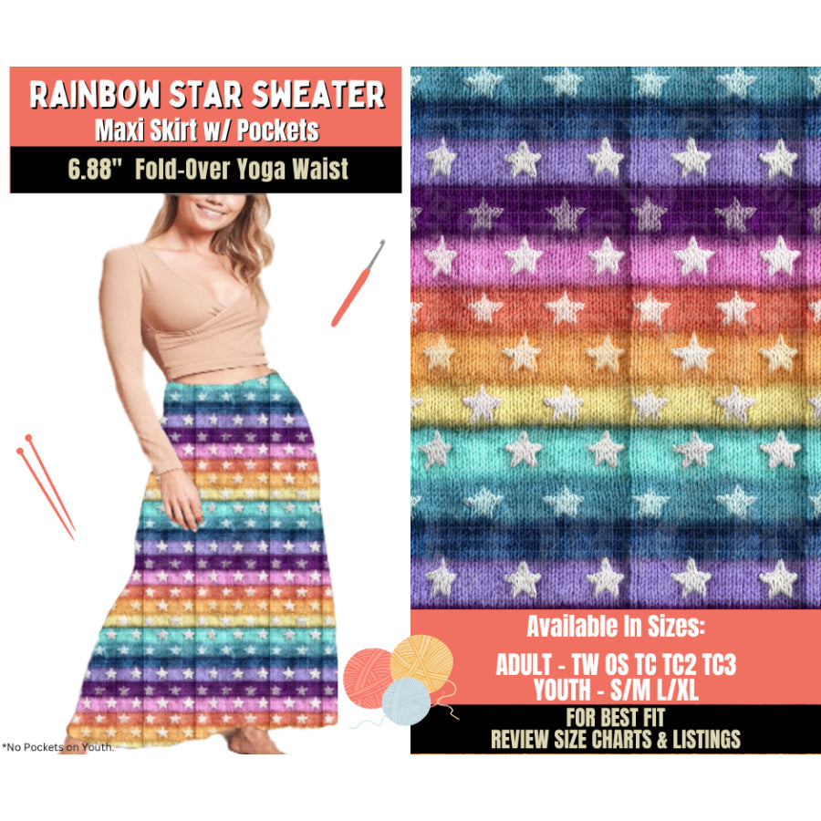 Preorder Custom Styles - Rainbow Star Sweater - Closes 1 Oct - ETA Early Feb 2026 Leggings